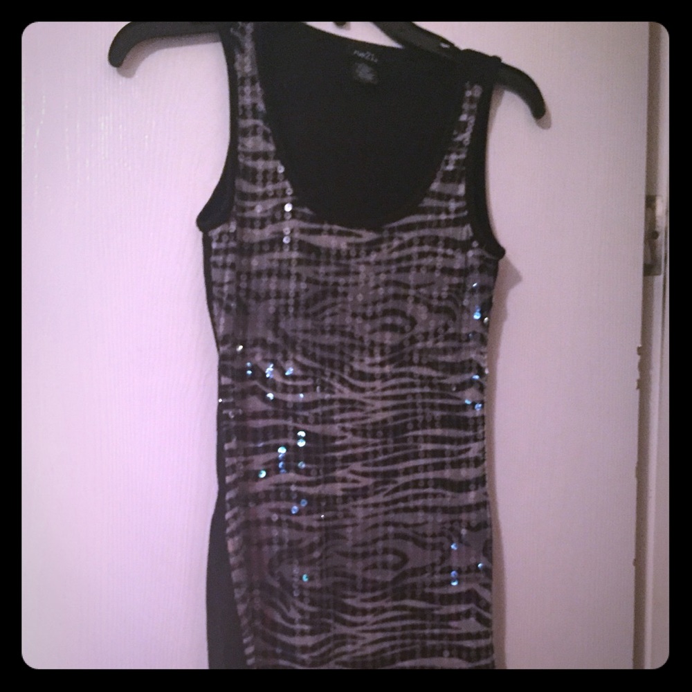Rue 21 zebra sequined dress